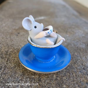 Wee Coffee Mouse in Teacup