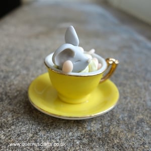 Wee Sleepy Mouse in Teacup
