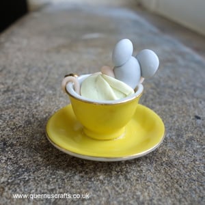 Wee Sleepy Mouse in Teacup