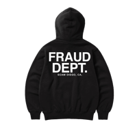 Image 2 of FRAUD DEPT. Hooded Sweater (Black)