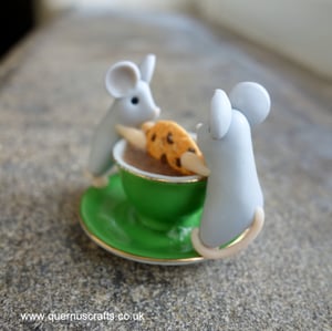 Wee Cookie Mice with Teacup