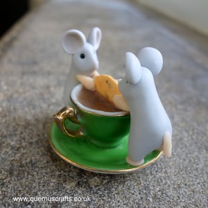 Wee Cookie Mice with Teacup