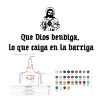 Image 3 of DELANTAL QUE DIOS BENDIGA LO QUE CAIGA EN LA BARRIGA 