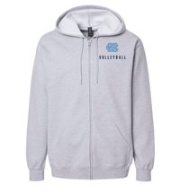 UNC Simple Full-Zip Hoodie (Grey)
