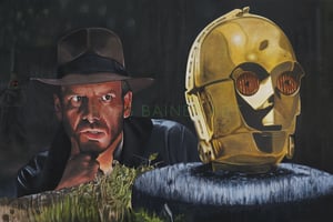 Image of RAIDERS OF THE LOST DROID - ORIGINAL PAINTING