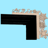 Image 1 of Door Topper Christmas Snowflakes - Let it Snow