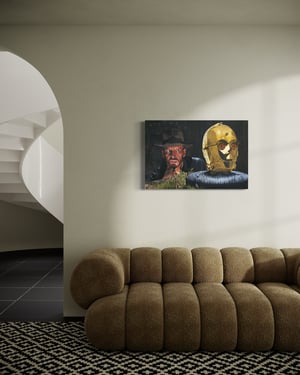 Image of RAIDERS OF THE LOST DROID - ORIGINAL PAINTING