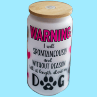 Image 1 of Iced Coffee Glass for Dog Lovers
