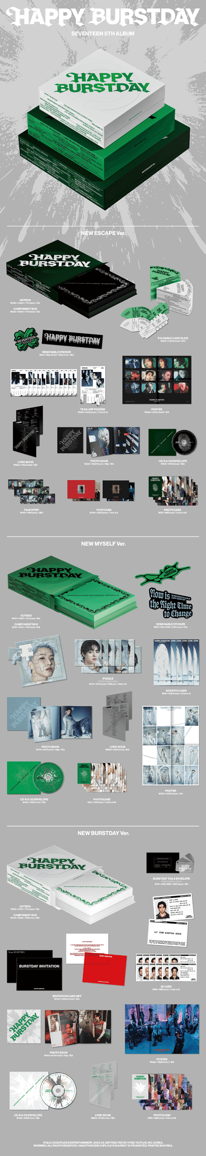 Image of [PRE-ORDER] Seventeen ‘HAPPY BURSTDAY’ + Weverse Shop Lucky Draw