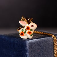 Image 2 of Poppy Jackalope Necklace