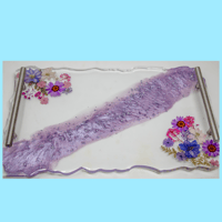 Image 6 of Purple and Clear Tray with Flowers