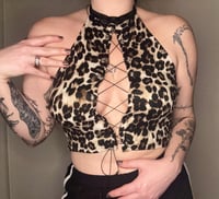 1 of 1 Cheetah Print Lace-Up Halter