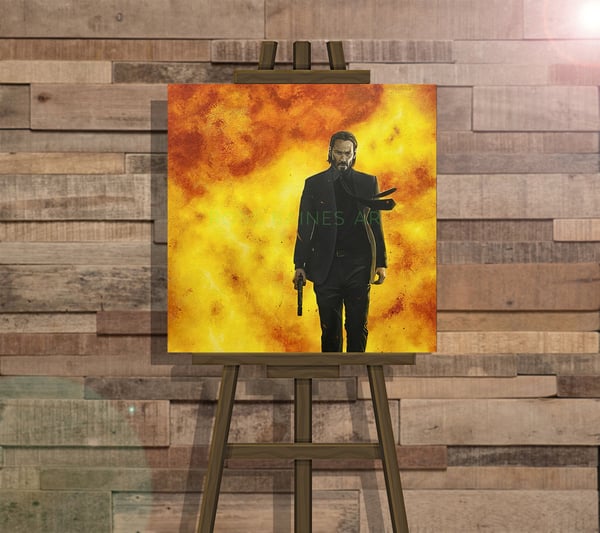 Image of ALL GUNS BLAZING - ORIGINAL PAINTING
