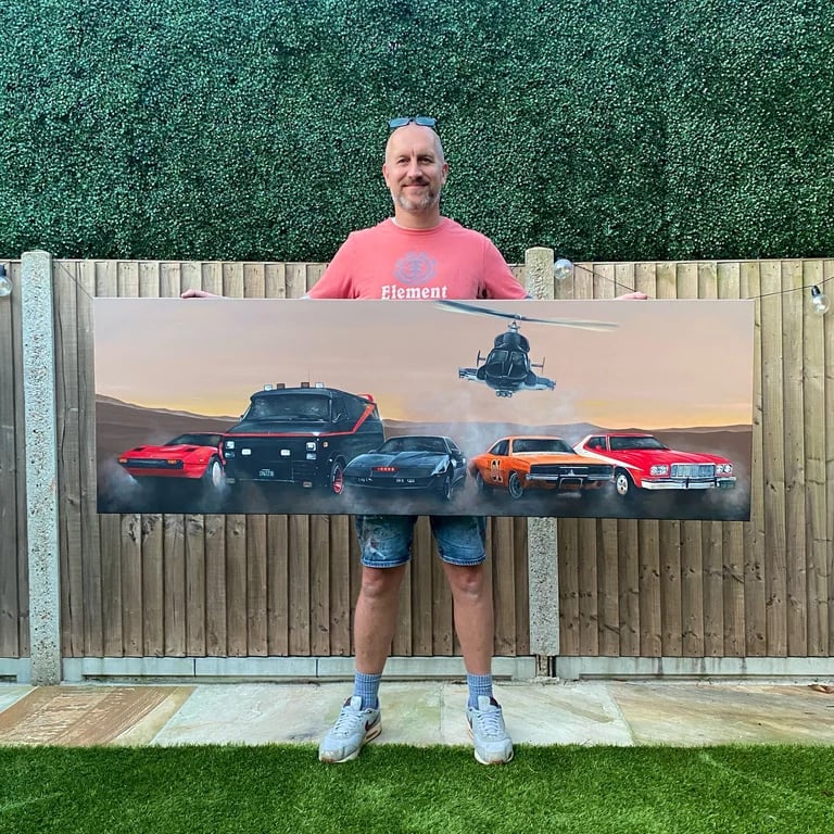 Image of RETRO RIDES - ORIGINAL PAINTING