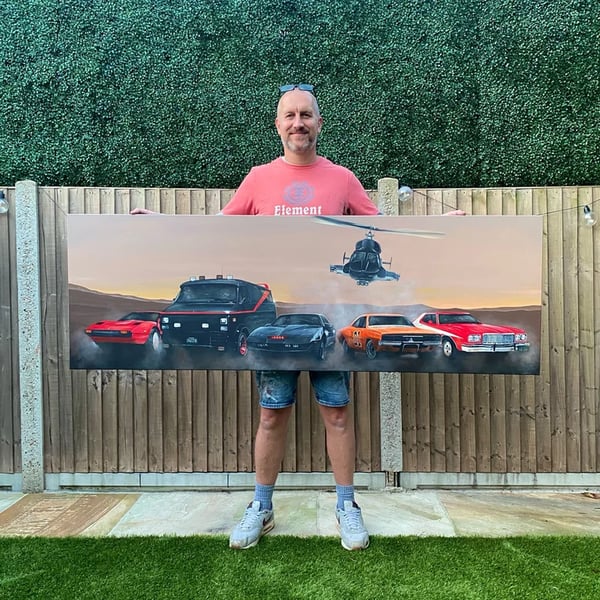 Image of  RETRO RIDES - ORIGINAL PAINTING