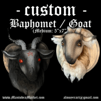 Image 1 of CUSTOM Baphomet Wall Mount (Medium: 5”x7”)