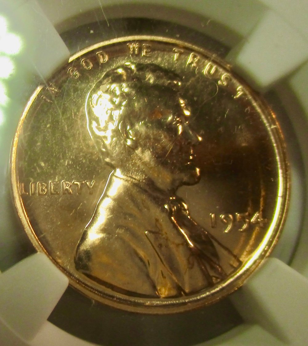 SPECIAL ON PROOF SINGLES: 1954 SLABBED PROOF 67 RED