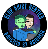Blue Shirt Besties Sticker