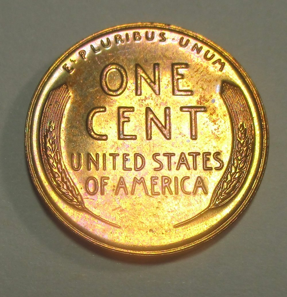 1942 GEM PROOF LINCOLN CENT, SUPER RICH RED COLOR