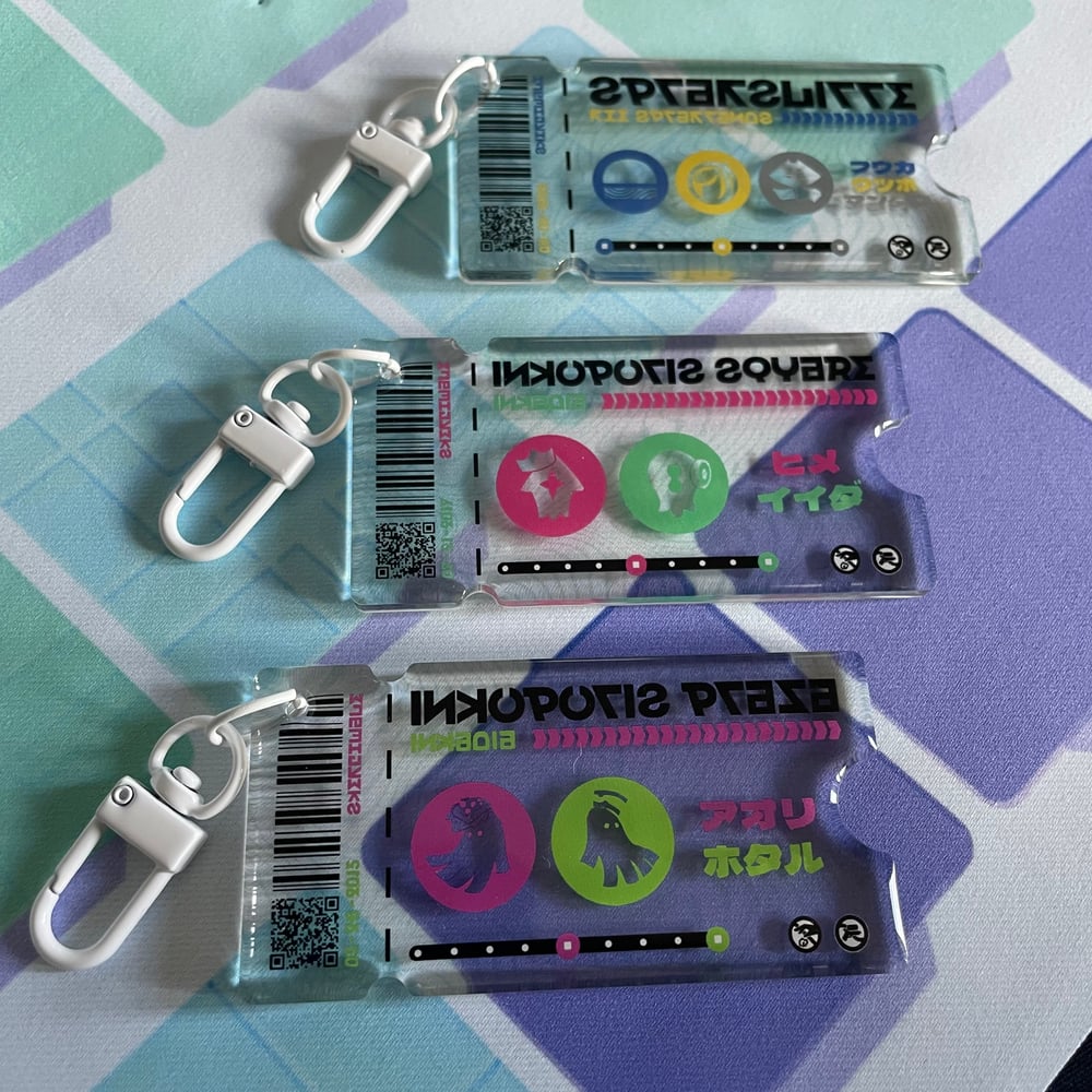 Image of Splatoon Train Ticket Charms