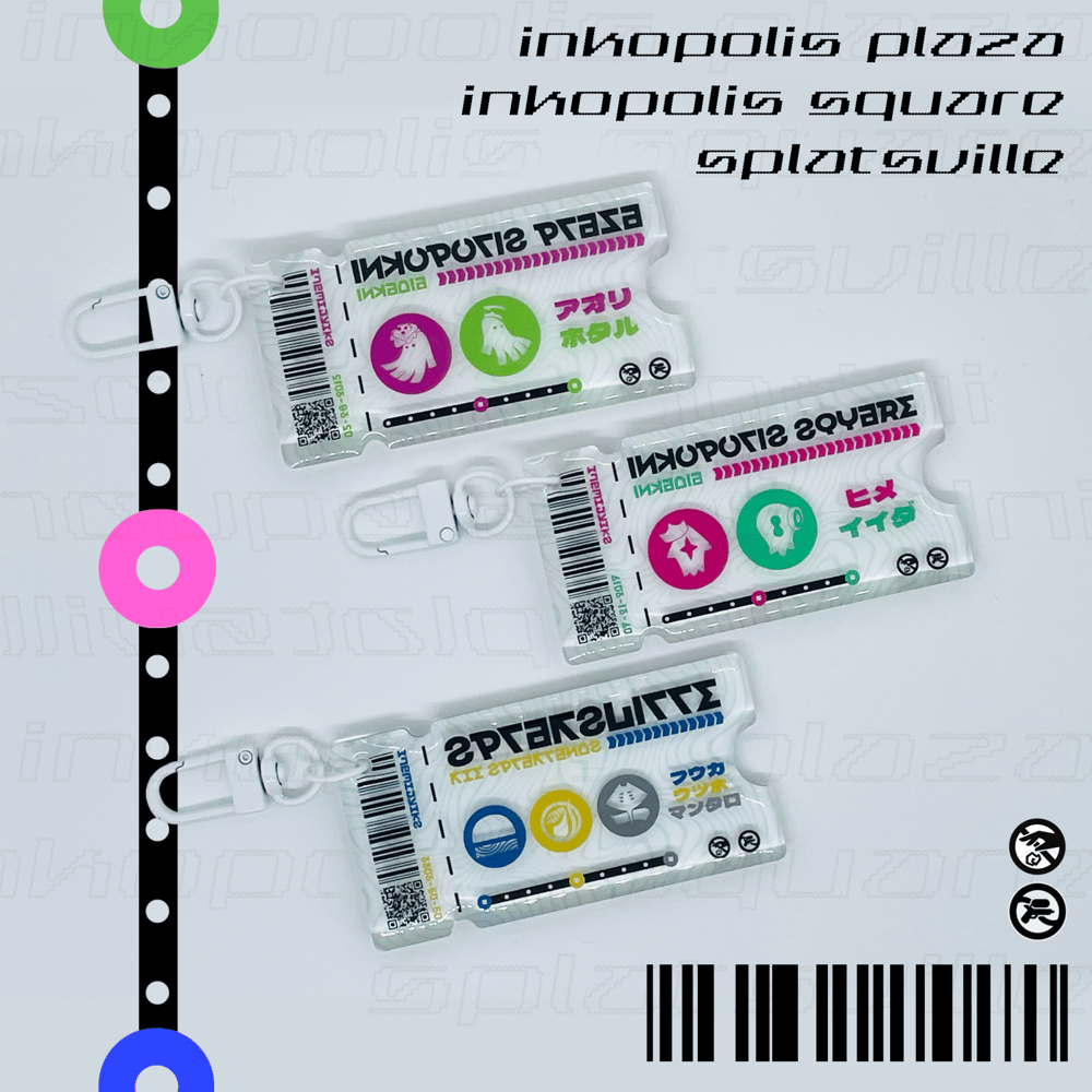 Image of Splatoon Train Ticket Charms