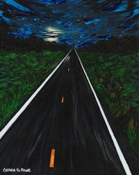 Image 1 of 'Breath of Night' - Acrylic on Canvas Panel, 8x10 Framed