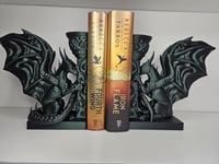 Image 1 of 3D Printed Dragon Bookend | Guardian of the Pillar | Fantasy Bookshelf Decor | 9"x8"x3.5"