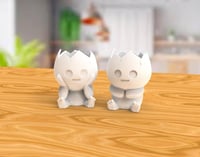 Image 2 of Miniature Egg Planter Buddies - Adorable Succulent Egg Planters, Tiny Plant Holders
