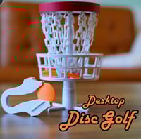 Image 1 of Desktop Disc Golf with Storage Container – Portable Fun for the Office or Home