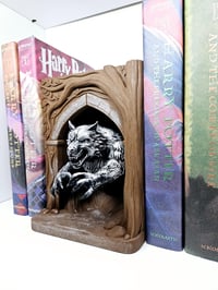 Image 1 of Werewolf Book Nook | Wizard-Themed Magic Bookshelf Insert | Enchanted Library Decor | Fantasy Boo...