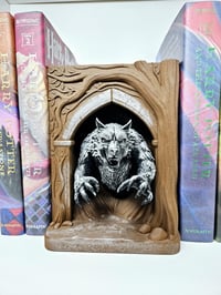 Image 3 of Werewolf Book Nook | Wizard-Themed Magic Bookshelf Insert | Enchanted Library Decor | Fantasy Boo...