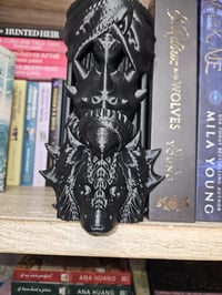 Image 4 of Dragon Book Nook - Hear See No Speak No Evil | Storage Included | Fantasy Bookshelf Decor