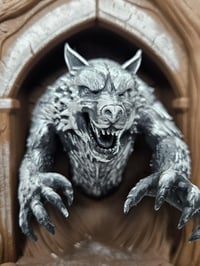 Image 4 of Werewolf Book Nook | Wizard-Themed Magic Bookshelf Insert | Enchanted Library Decor | Fantasy Boo...