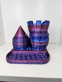 Image 2 of Dragon Castle Desk Organizer -Dragon's Keep | Fantasy Office Decor | DnD Gift | Pen Holder | 3D P...
