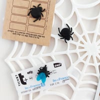 Image 3 of Magnetic Spider Web Picture Board with spider and fly magnets for your notes