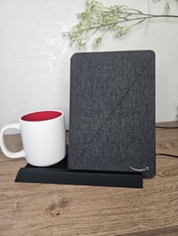 Image 1 of Book Nook Tablet Stand with Cord Organizer – Multifunctional Stand for Readers and Tech Lovers