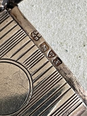 Image of Antique Silver Hallmarked Vesta Box Necklace
