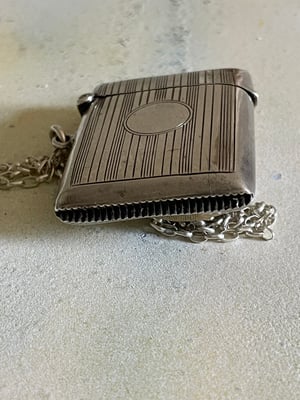 Image of Antique Silver Hallmarked Vesta Box Necklace