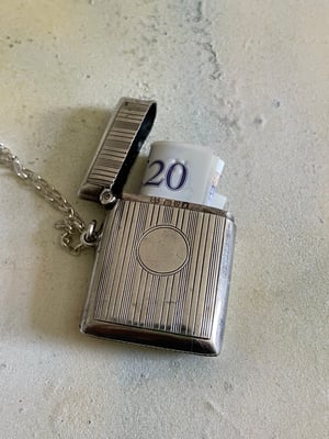 Image of Antique Silver Hallmarked Vesta Box Necklace