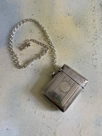 Image 2 of Antique Silver Hallmarked Vesta Box Necklace