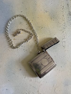 Image of Antique Silver Hallmarked Vesta Box Necklace