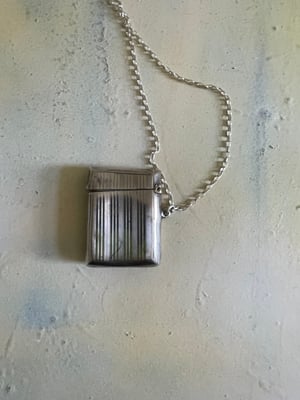 Image of Antique Silver Hallmarked Vesta Box Necklace