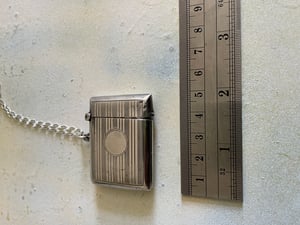 Image of Antique Silver Hallmarked Vesta Box Necklace