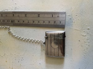 Image of Antique Silver Hallmarked Vesta Box Necklace