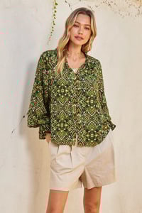 Image 1 of Olive Night Blouse 