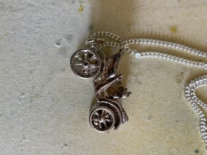 Image of Vintage Silver Classic Car Necklace