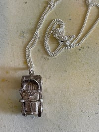 Image 2 of Vintage Silver Classic Car Necklace