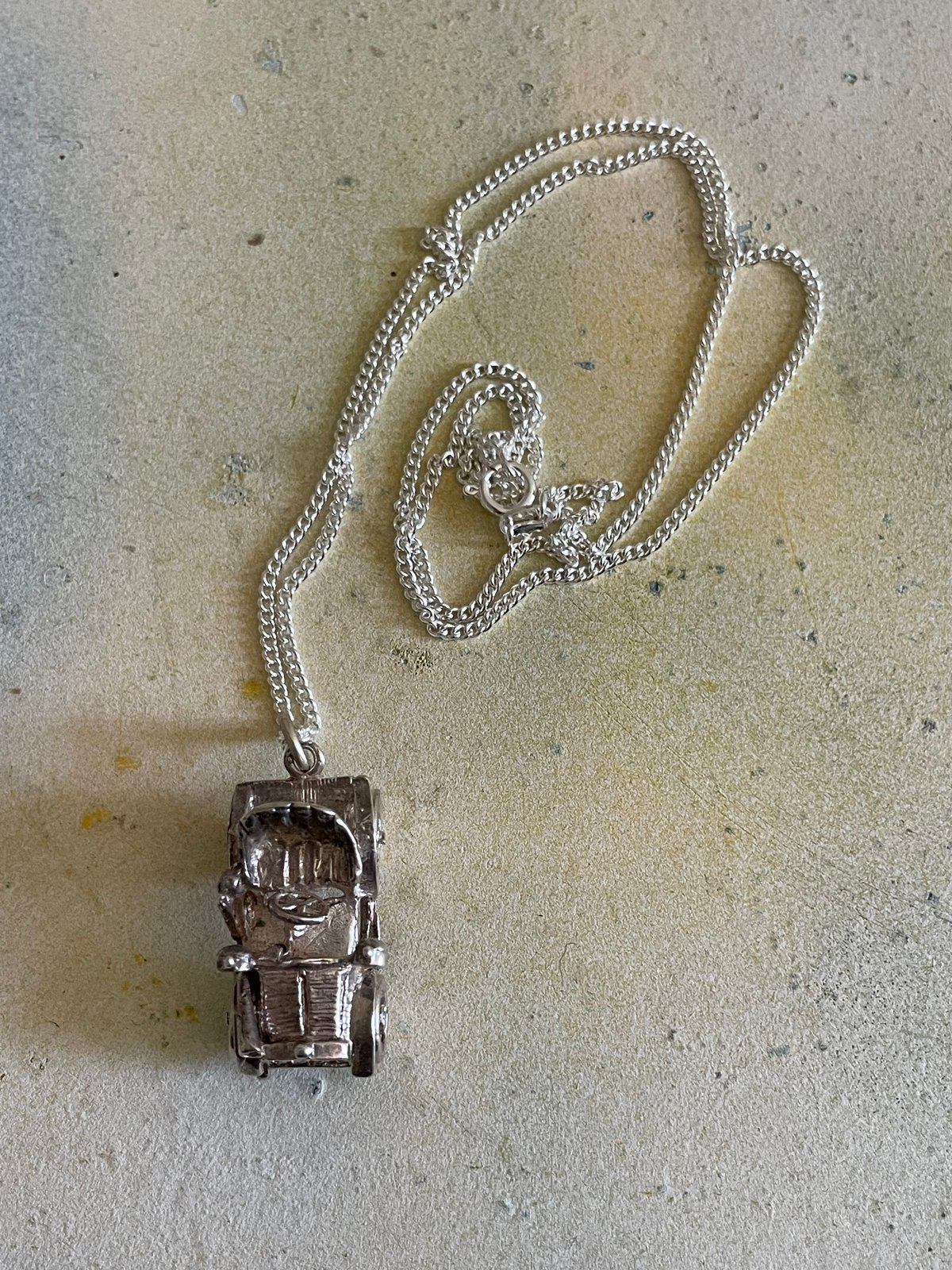 Image of Vintage Silver Classic Car Necklace