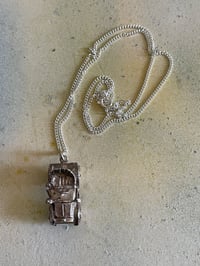 Image 1 of Vintage Silver Classic Car Necklace