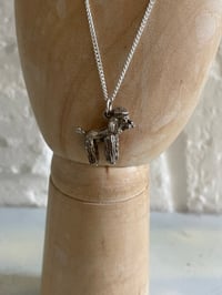 Image 3 of Vintage Silver 50s Poodle Necklace